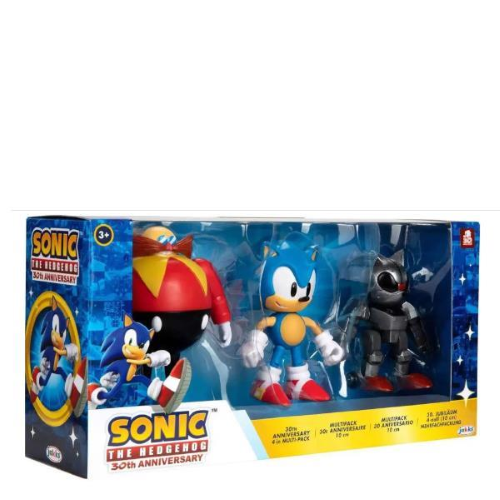 JAKKS SONIC SET DI 3 FIGURE DEL 30° ANNIVERSARIO ALTE 10 CM